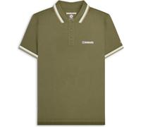 (3XL, Khaki/Aqua/Silver/Cashew) Lambretta Mens Target Triple Tipped Retro Polo Shirt