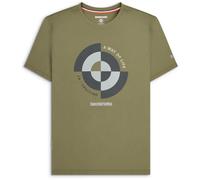 (3XL, Khaki) Lambretta Mens Target Quadrant Short Sleeve Cotton T-Shirt Graphic Top Tee