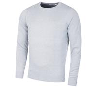 (3XL, Light Blue Marl) Calvin Klein Mens 2022 Crew Neck Cotton Breathable Golf Sweater