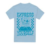 (3XL, Light Blue) SpongeBob SquarePants Mens Express Yourself Poster T-Shirt