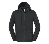 (3XL, Light Graphite) Fruit of the Loom Mens Iconic Premium Hooded Sweat Jacket