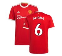 Manchester United FC Men's Mens Man Utd 2021 - 2022 Home Shirt - Pogba 6 in Red | Size: 3XL Manchester United FC Red 3XL