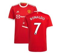 Manchester United FC Men's Man Utd 2021 - 2022 Home Shirt - Ronaldo 7 in Red | Size: 3XL Manchester United FC Red 3XL