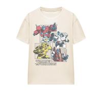 (3XL, Natural) Transformers Womens/Ladies Generations Retro Comic Grid T-Shirt