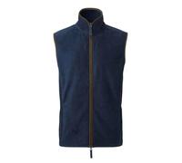 (3XL, Navy/Brown) Premier Mens Artisan Fleece Gilet