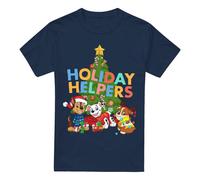(3XL, Navy) Paw Patrol Mens Holiday Helpers Christmas T-Shirt