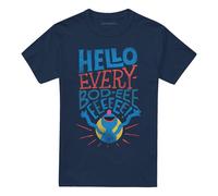 (3XL, Navy) Sesame Street Unisex Adult Hello Everybody Grover T-Shirt