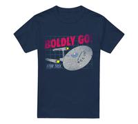 (3XL, Navy) Star Trek Mens Boldly Go T-Shirt