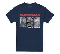 (3XL, Navy) Superman Man Of Steel Unisex Adult Comic T-Shirt