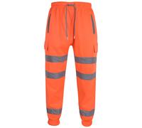 A2Z High Visibility Safe Work Reflective - Hi Vis Trouser Neon Orange 3XL