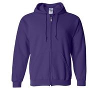 (3XL, Purple) Gildan Heavy Blend Unisex Adult Full Zip Hooded Sweatshirt Top