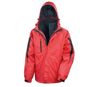 (3XL, Red/Black) Result Mens 3 in 1 Travel Jacket
