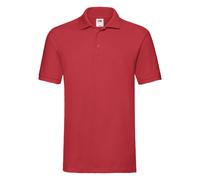 (3XL, Red) Fruit of the Loom Unisex Adult Premium Polo Shirt