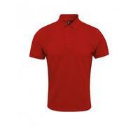 (3XL, Red) Premier Mens Coolchecker Plus Piqu Polo Shirt