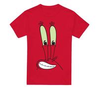 (3XL, Red) SpongeBob SquarePants Mens Smile Mr Krabs Face T-Shirt