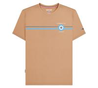 (3XL, Sand) Lambretta Mens Classic SS24 Stripe T-Shirt