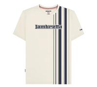 (3XL, Silver/Navy) Lambretta Mens Racing Stripe T-Shirt