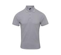 (3XL, Silver) Premier Mens Coolchecker Plus Piqu Polo Shirt