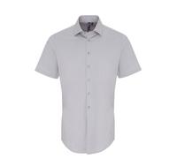 (3XL, Silver) Premier Mens Stretch Fit Poplin Short Sleeve Shirt