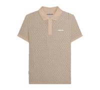(3XL, Stone) Lambretta Mens Geometric Circle Big & Tall Polo Shirt