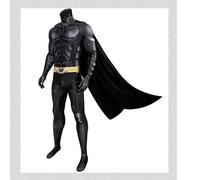 (3XL) The Dark Knight Batman Bruce Wayne Bodysuit With Cape Cosplay Halloween Outfit