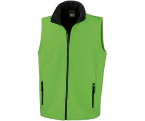 (3XL, Vivid Green/Black) Result Mens Core Printable Soft Shell Bodywarmer