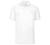 (3XL, White) Fruit Of The Loom Mens 65/35 Pique Short Sleeve Polo Shirt