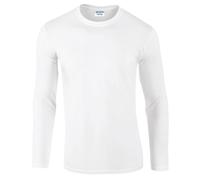 (3XL, White) Gildan Unisex Adult Softstyle Long-Sleeved T-Shirt