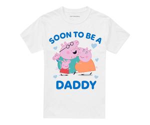 (3XL, White) Peppa Pig Mens Soon To Be Daddy Pig T-Shirt