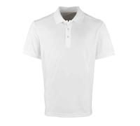 Premier Men's Coolchecker Pique Polo Shirt in White | Size: 3XL Premier White 3XL