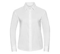 Russell Athletic Collection Ladies/Womens Long Sleeve Easy Care Oxford Shirt (White) - Size 3XL