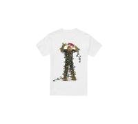 (3XL, White) Star Wars Mens Chewbacca Fairy Lights Christmas T-Shirt