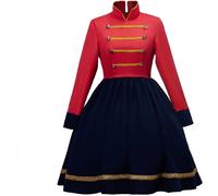 (3XL) Women's Nutcracker Costume Christmas Toy Soldier Cosplay Costume Uniform Dress