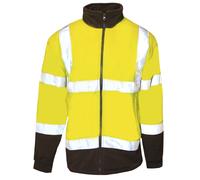 (3XL, Yellow) Result Core Mens Reflective Safety Micro Fleece Jacket