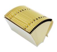 3XOffice Economy Expanding File with Flap 19 Pockets A-Z Foolscap Cream