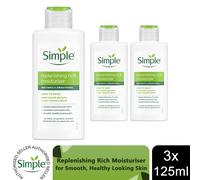 3xor6x 125ml Simple KindtoSkin 12H Moisturisation Replenishing Rich Moisturiser