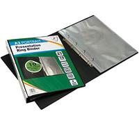 3xTiger A3 deluxe portrait 4-D ring binder folder file art black presentation portfolio + 5 sleeves