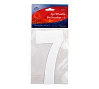 3XWhite Self Adhesive Wheelie Bin Numbers 17cm 2/Pk - 7 (WS517) Wheelie Bin/Dust bin/Dustbin Number Stickers by PinkWebShop