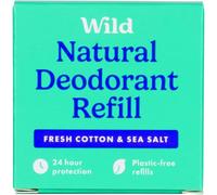 3xWild Natural Deodorant Refill, fresh cotton and sea salt, 40g