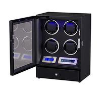 4+0 Automatic Watch Winder Mechanical Watch Automatic Winding Box with Silent Motor LED Atmosphere Light Suitable for Men's And Ladies Watch