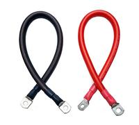 4/0 AWG Gauge Red + Black High Performance Battery Inverter Cables Solar, RV, Car, Boat, Bot Side 3/8 inch Lug, Made in The USA (3 FEET)