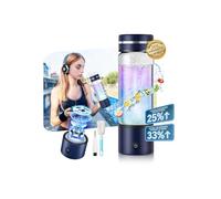 4.0 Upgraded 4000PPB High Density Hydrogen Water Bottle Generator [NO.1-24 Hour Hydrogen Lock] with SPE PEM Technology, Double Hydrogen Content & High Borosilicate Glass for Post-Workout Recovery