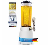 4,0L Beer Dispenser Cult Beer Tower Beverage Dispenser Beverage Column with 1,3L Ice Cooling Chrome