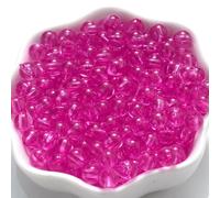 4.0mm 6mm 8mm 10mm Transparent Acrylic Spacer Beads Mixed Round Loose Beads for Jewelry Making DIY Bracelet Necklace Bead-Rose red-4.0mm 200pcs