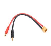 4.0mm Banana Plug to XT60 Adapter Cable, 12AWG 22cm/8.7in Silicone Wire with Gold Plated Connectors for RC B6 Charger, Lipo Battery, Car, Airplane Model
