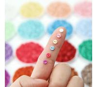 4.0mm Handmade DIY Doll Clothes Round Candy Color Tiny Resin Mini Buttons for Doll Clothing Sewing Scrapbooking Craft Accessories-15 Royal Blue-100pcs