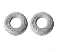 4.0mm Steel Grass Trimmer Line, Gardening Lawn Care Nylon Wire 2 Rolls Of 15M, For Tackles Grass Weeds Lawn Edges Flower Beds