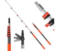 4.1-19.7ft(1.26m-6m) Paint Roller Extension Pole, Aluminum Telescopic Pole, Extendable Window Cleaning Pole, Telescopic Window Cleaning Poles(with Adaptor)