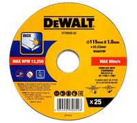 4 1/2" (115Mm X 1Mm X 22.23Mm) Angle Grinder Inox Metal Cutting Discs 25 Pack