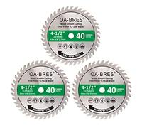 4-1/2" 40T Fine Finish Wood Cut Circular Saw Blade with 3/8 Inch Arbor, TCT ATB Trim Saw Blade